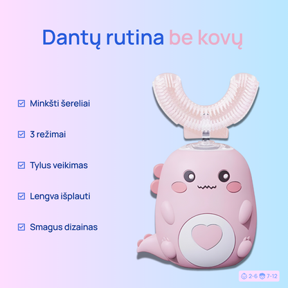 Brushie U360 elektrinis dantų šepetėlis vaikams