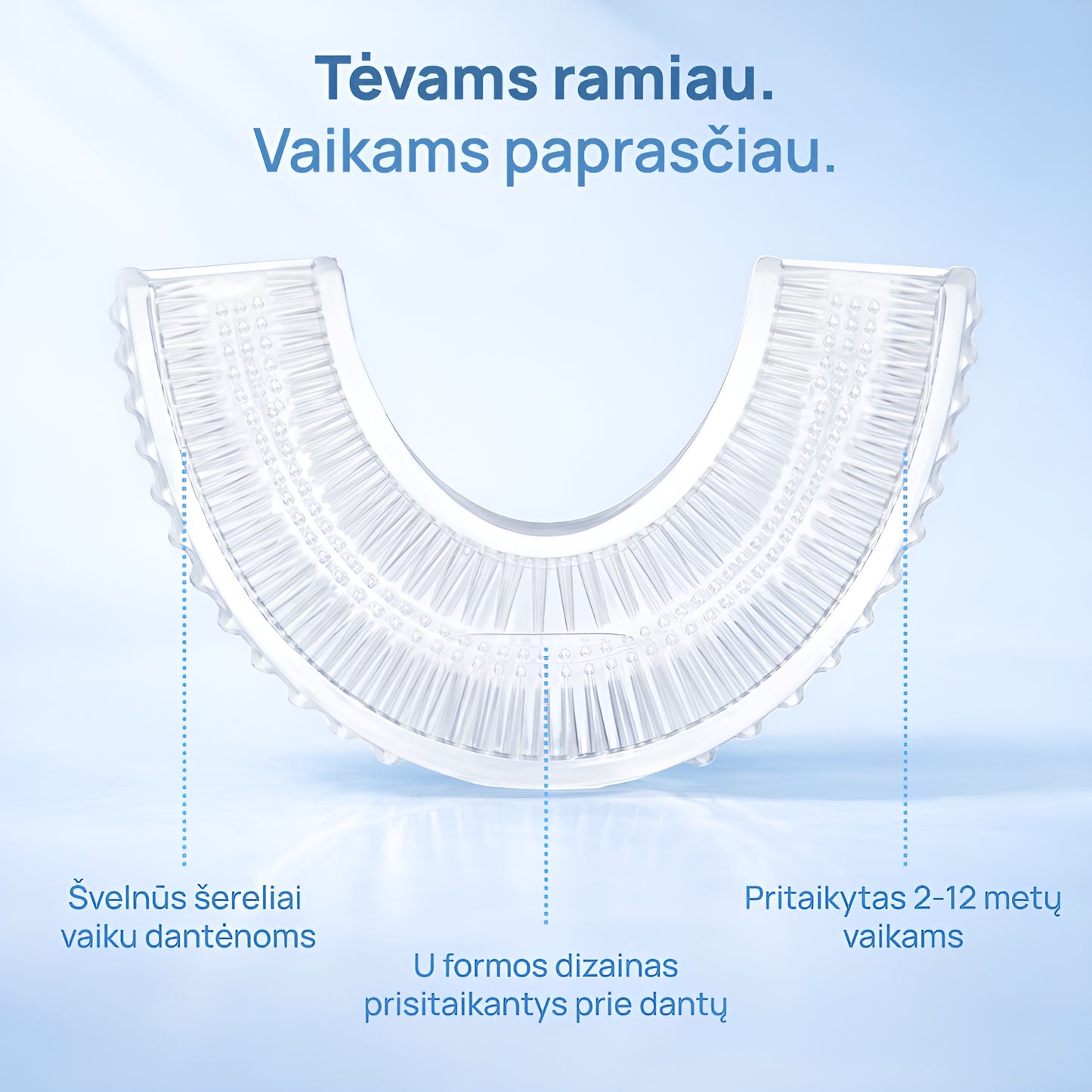 Brushie U360 elektrinis dantų šepetėlis vaikams
