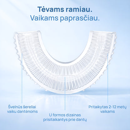 Brushie U360 elektrinis dantų šepetėlis vaikams